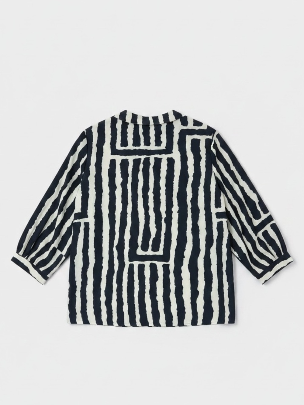 Tibi Tribal Print Wooden Beaded Embellished 3/4 Sleeve Pullover Top Size 0/XS - Picture 2 of 9